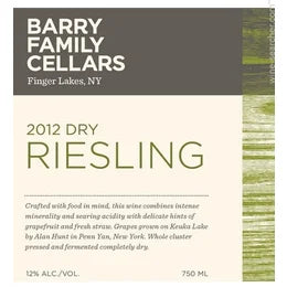 Barry Family Cellars "Reserve" Riesling 2020