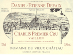 Daniel Defaix 2009 Chablis 1er Cru “Vaillon” 