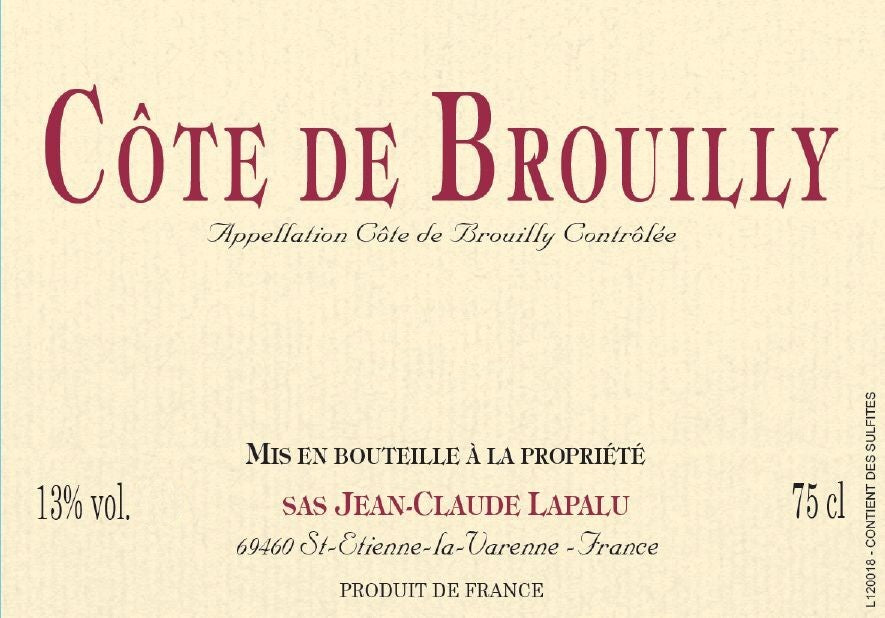 Jean-Claude Lapalu Côte de Brouilly 2021